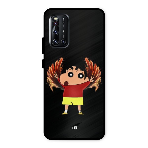 Fire Shinchan Metal Back Case for Vivo V19