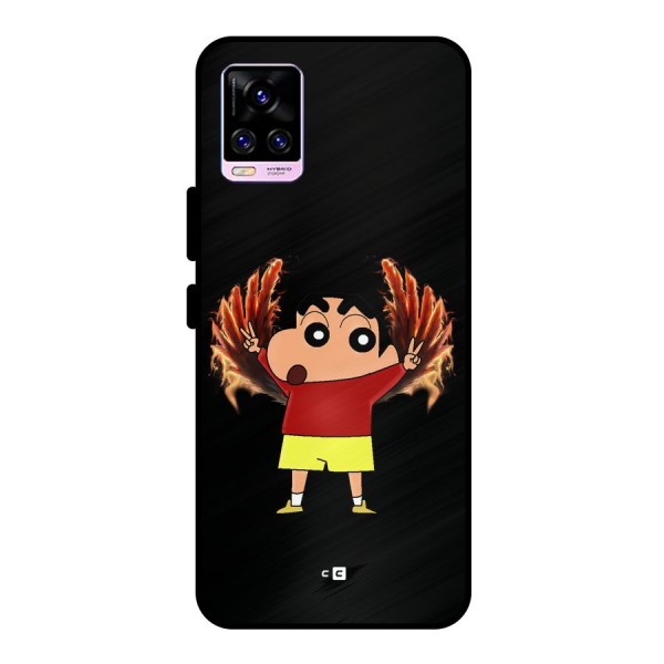 Fire Shinchan Metal Back Case for Vivo V20 Pro