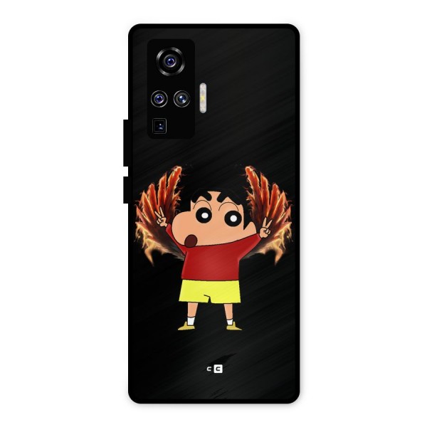 Fire Shinchan Metal Back Case for Vivo X50 Pro