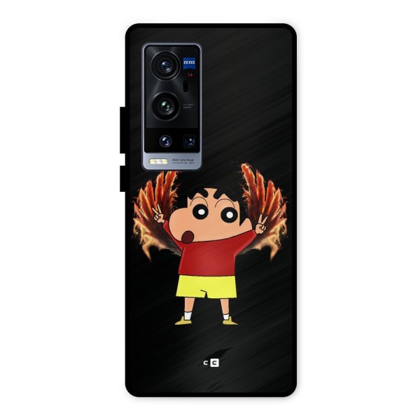 Fire Shinchan Metal Back Case for Vivo X60 Pro Plus