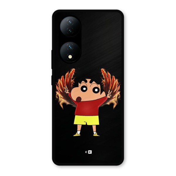 Fire Shinchan Metal Back Case for Vivo Y100