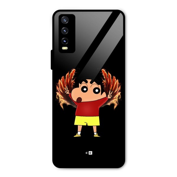 Fire Shinchan Metal Back Case for Vivo Y20 2021