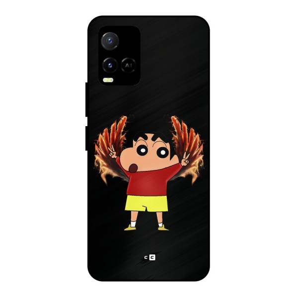 Fire Shinchan Metal Back Case for Vivo Y21A