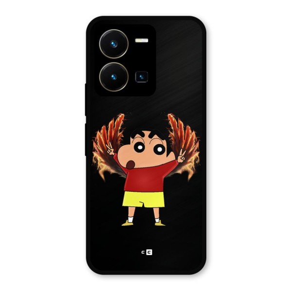 Fire Shinchan Metal Back Case for Vivo Y35