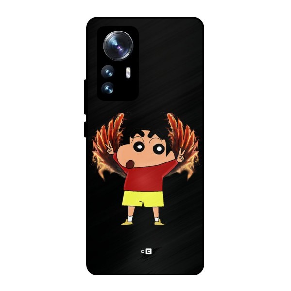 Fire Shinchan Metal Back Case for Xiaomi 12 Pro