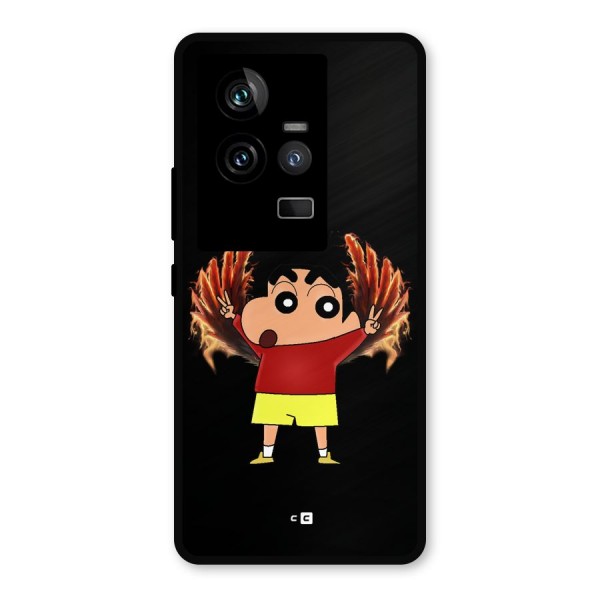 Fire Shinchan Metal Back Case for iQOO 11 5G