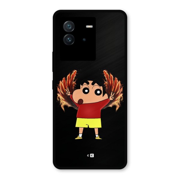 Fire Shinchan Metal Back Case for iQOO Neo 6 5G