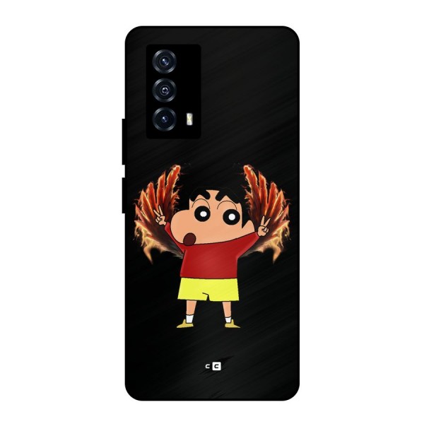 Fire Shinchan Metal Back Case for iQOO Z5