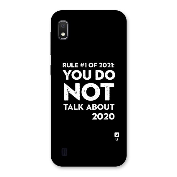 First Rule of 2021 Back Case for Galaxy A10