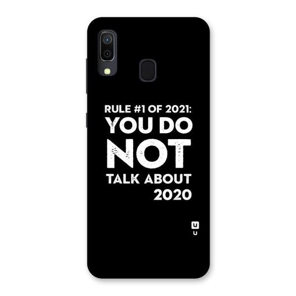 First Rule of 2021 Back Case for Galaxy A20