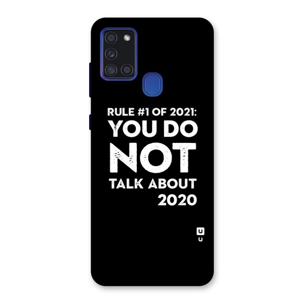 First Rule of 2021 Back Case for Galaxy A21s