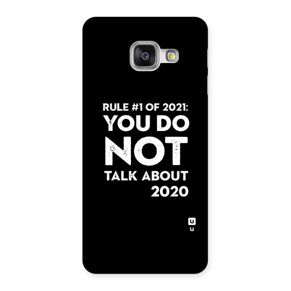 First Rule of 2021 Back Case for Galaxy A3 2016