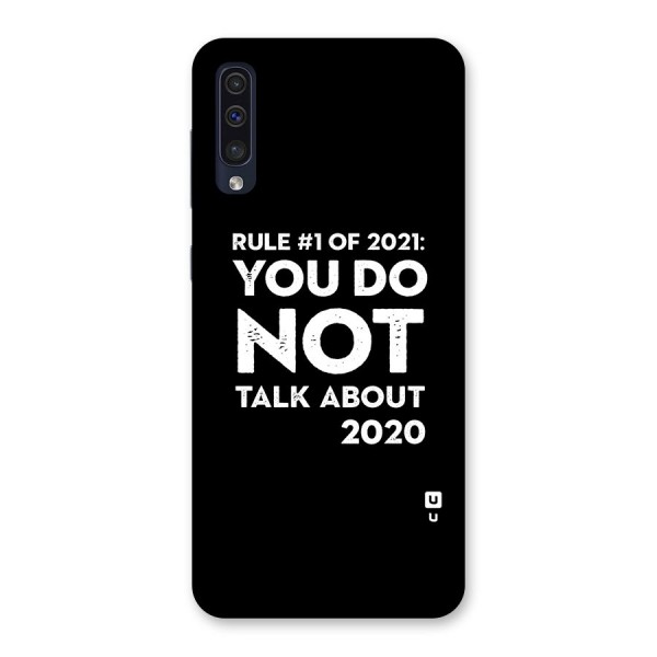 First Rule of 2021 Back Case for Galaxy A50