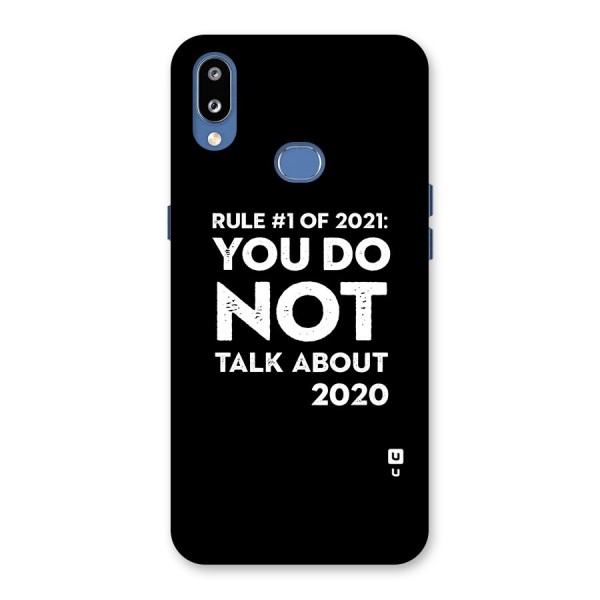 First Rule of 2021 Back Case for Galaxy M01s