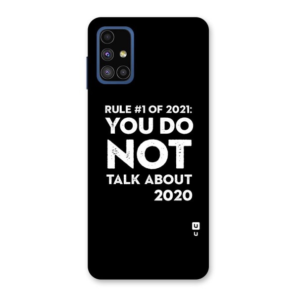 First Rule of 2021 Back Case for Galaxy M51