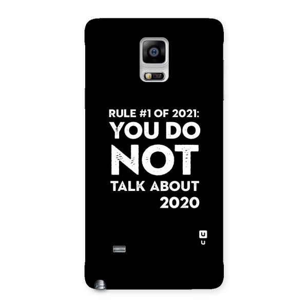 First Rule of 2021 Back Case for Galaxy Note 4