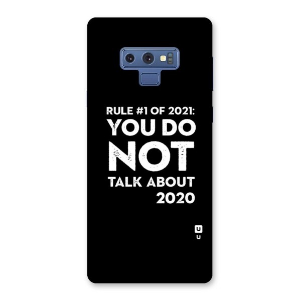 First Rule of 2021 Back Case for Galaxy Note 9