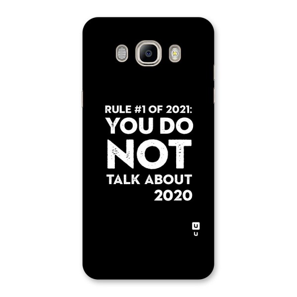 First Rule of 2021 Back Case for Galaxy On8