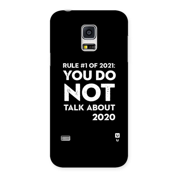 First Rule of 2021 Back Case for Galaxy S5 Mini