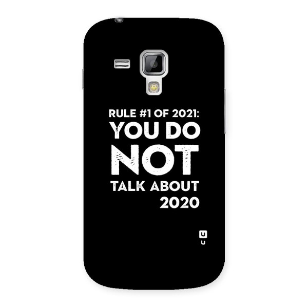 First Rule of 2021 Back Case for Galaxy S Duos