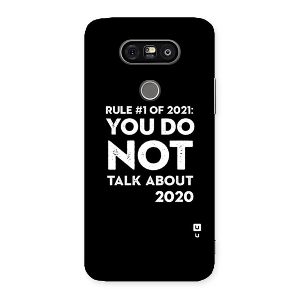 First Rule of 2021 Back Case for LG G5