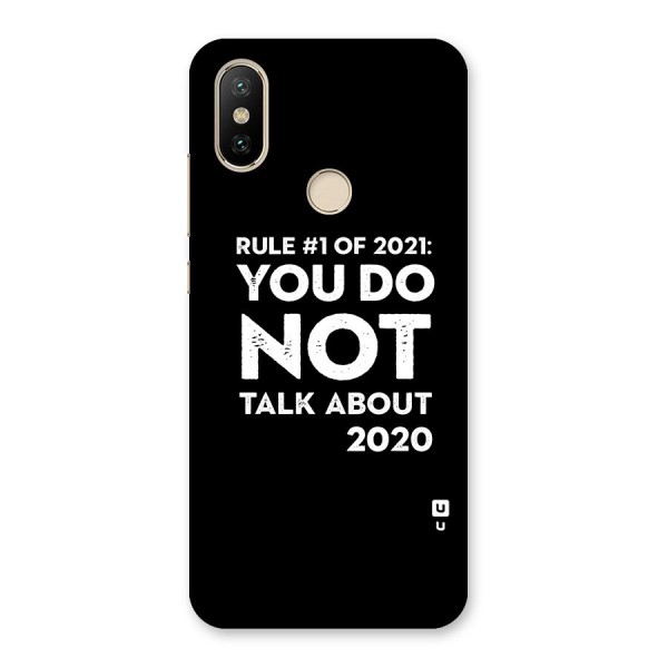 First Rule of 2021 Back Case for Mi A2