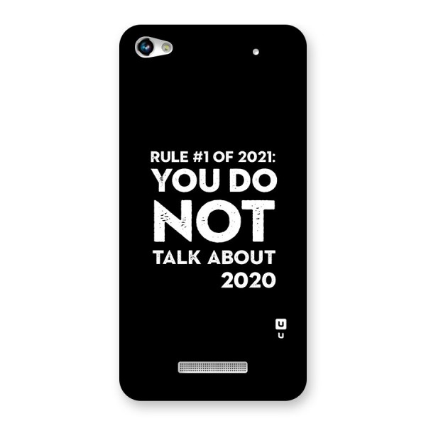 First Rule of 2021 Back Case for Micromax Hue 2