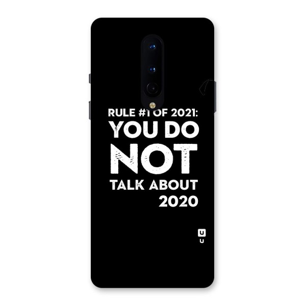 First Rule of 2021 Back Case for OnePlus 8