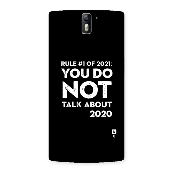 First Rule of 2021 Back Case for One Plus One