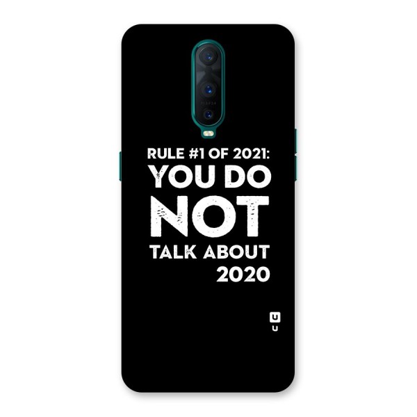 First Rule of 2021 Back Case for Oppo R17 Pro