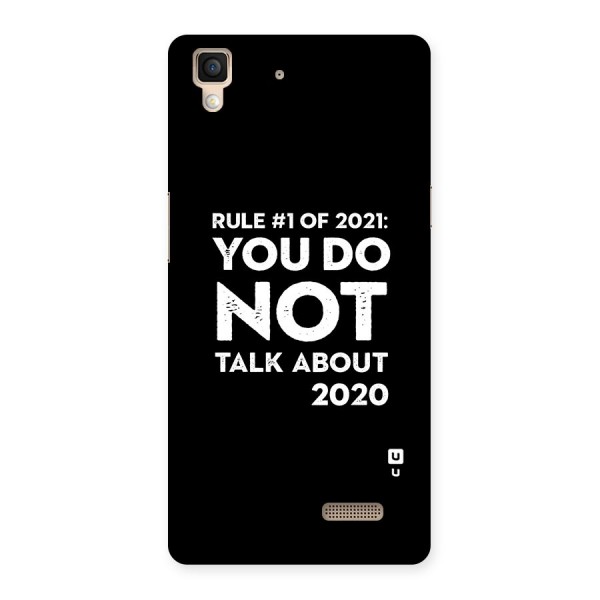 First Rule of 2021 Back Case for Oppo R7