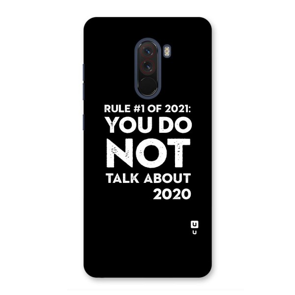 First Rule of 2021 Back Case for Poco F1