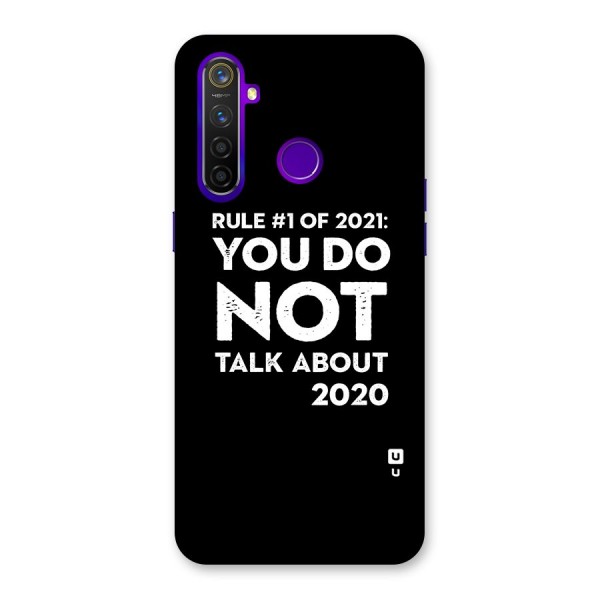 First Rule of 2021 Back Case for Realme 5 Pro