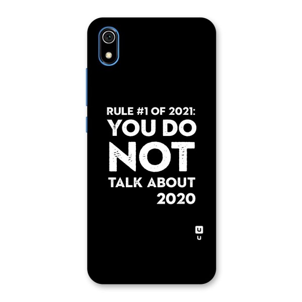 First Rule of 2021 Back Case for Redmi 7A