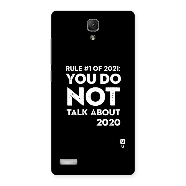 First Rule of 2021 Back Case for Redmi Note