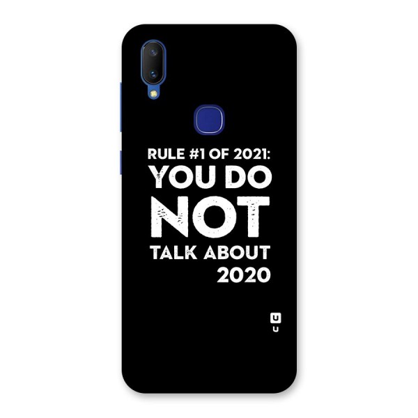 First Rule of 2021 Back Case for Vivo V11