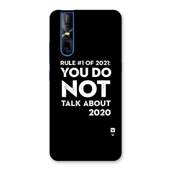 First Rule of 2021 Back Case for Vivo V15 Pro