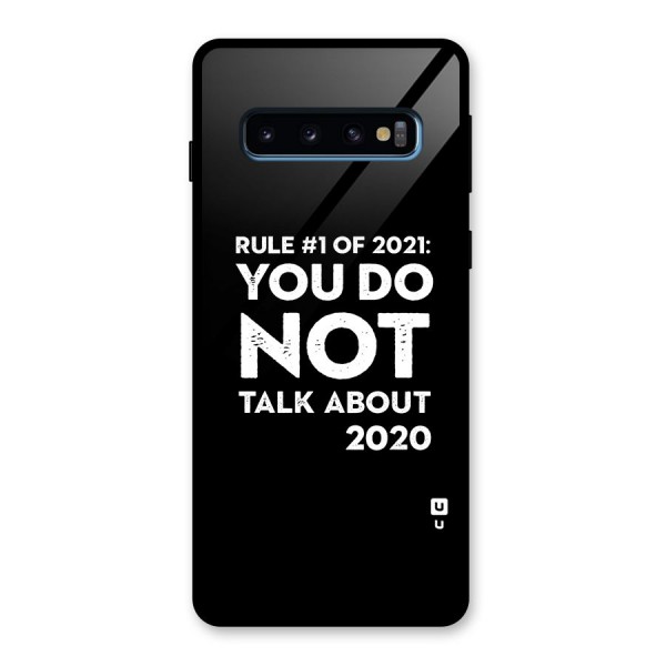 First Rule of 2021 Glass Back Case for Galaxy S10