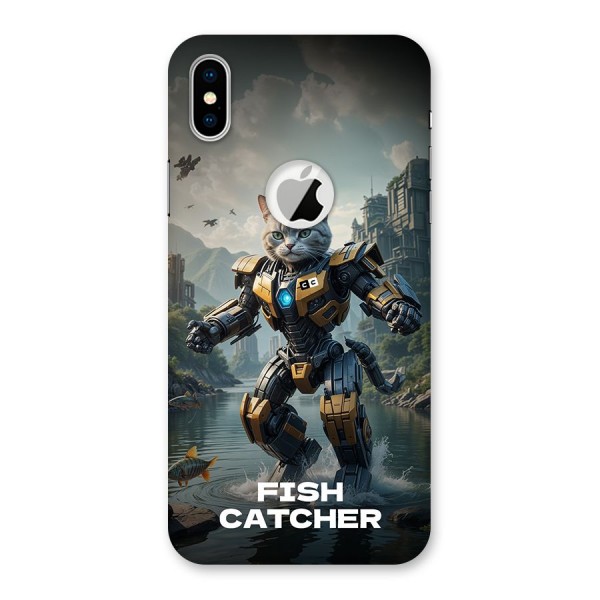 Fish Catcher Back Case for iPhone XS Logo Cut