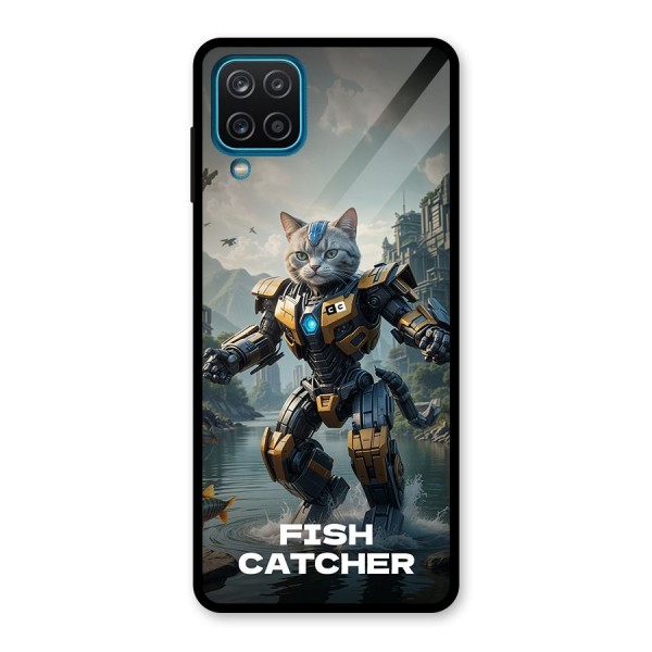 Fish Catcher Glass Back Case for Galaxy A12