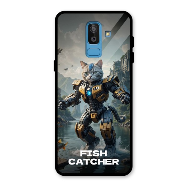 Fish Catcher Glass Back Case for Galaxy J8