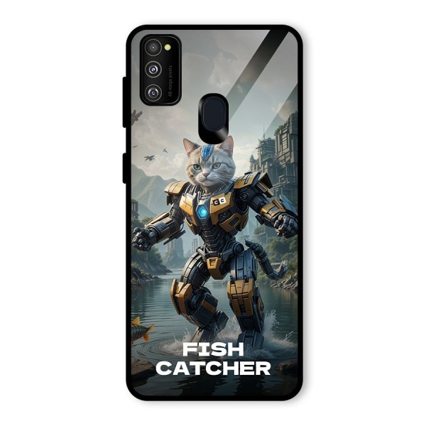 Fish Catcher Glass Back Case for Galaxy M30s