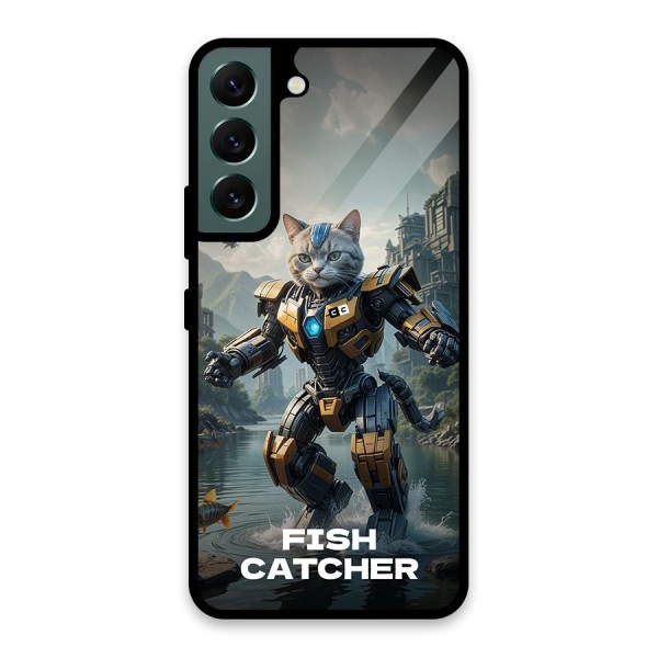 Fish Catcher Glass Back Case for Galaxy S22 5G