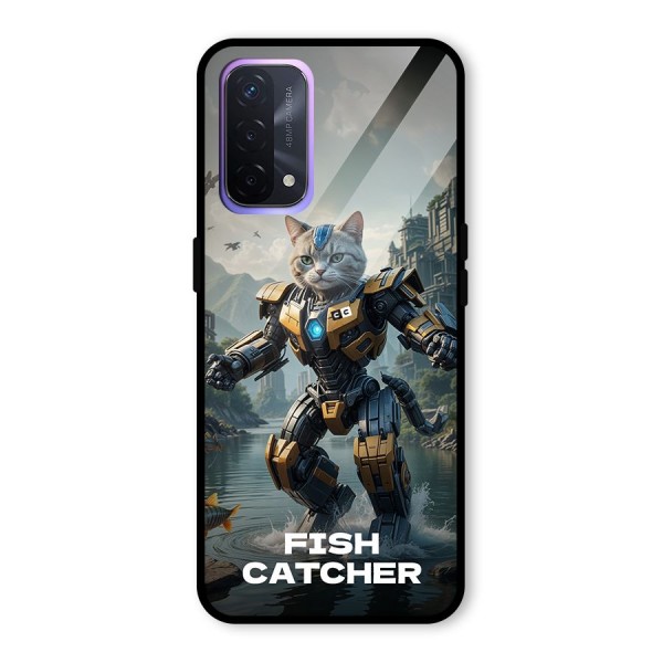 Fish Catcher Glass Back Case for Oppo A74 5G