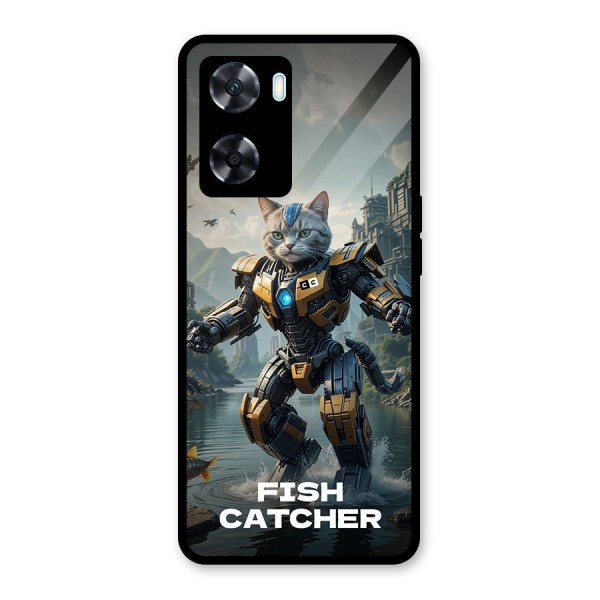 Fish Catcher Glass Back Case for Oppo A77