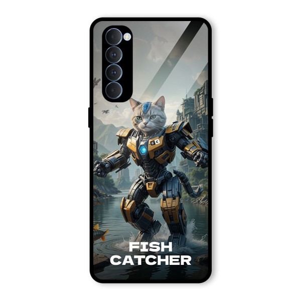 Fish Catcher Glass Back Case for Oppo Reno4 Pro