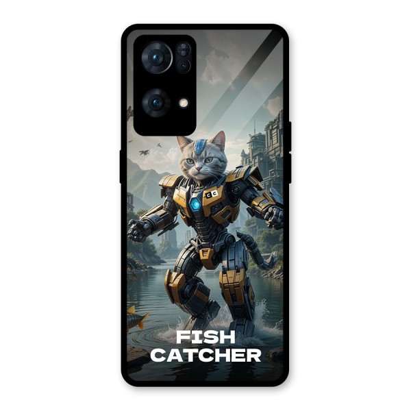 Fish Catcher Glass Back Case for Oppo Reno7 Pro 5G