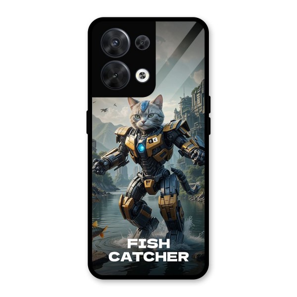 Fish Catcher Glass Back Case for Oppo Reno8 5G