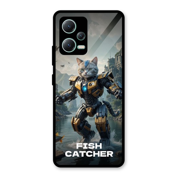 Fish Catcher Glass Back Case for Redmi Note 12 5G