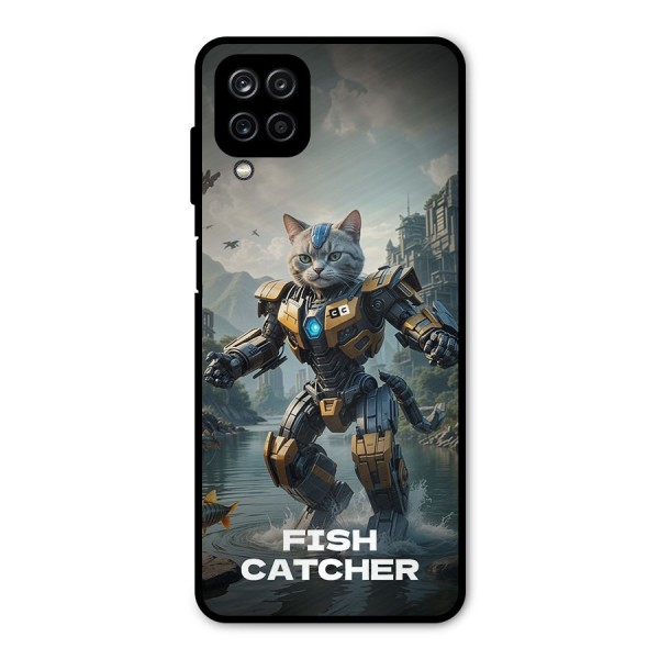 Fish Catcher Metal Back Case for Galaxy A12